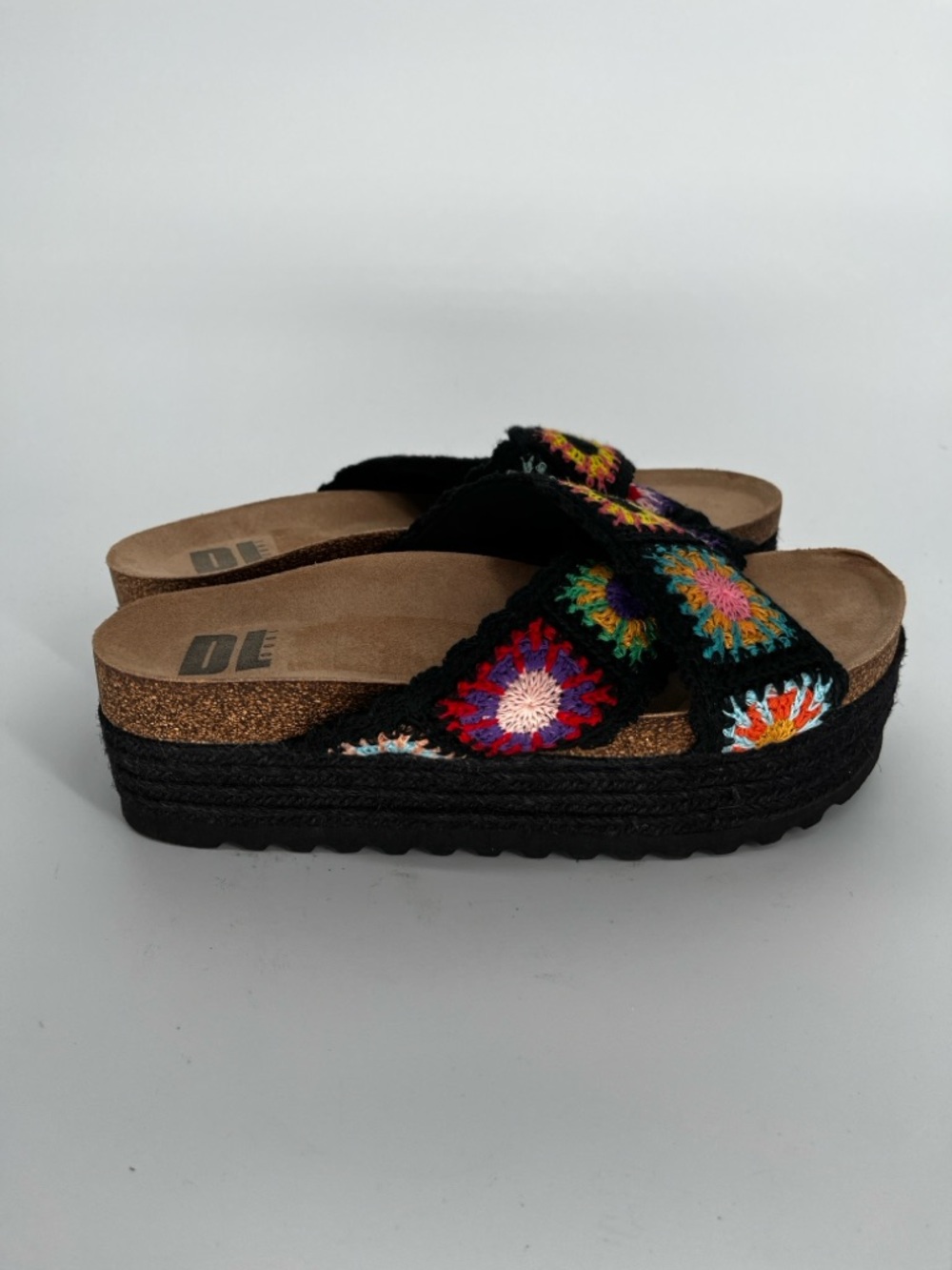 Dirty Laundry Women's Worble Platform Sandals black crochet - 10 - Picture 9 of 12